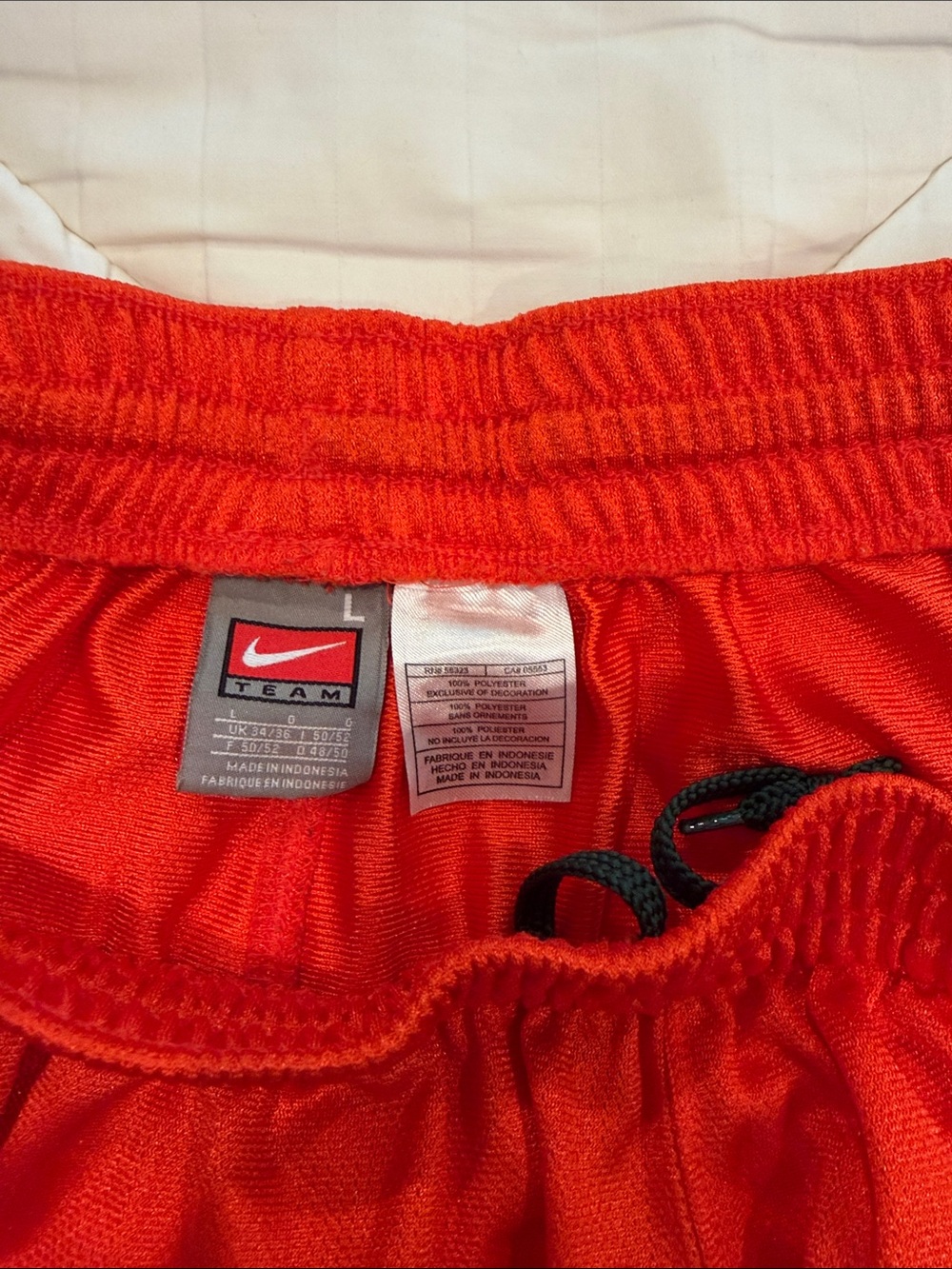 Nike Orange University of Miami Athletic  Shorts with Green Side Panels - Picture 2 of 4